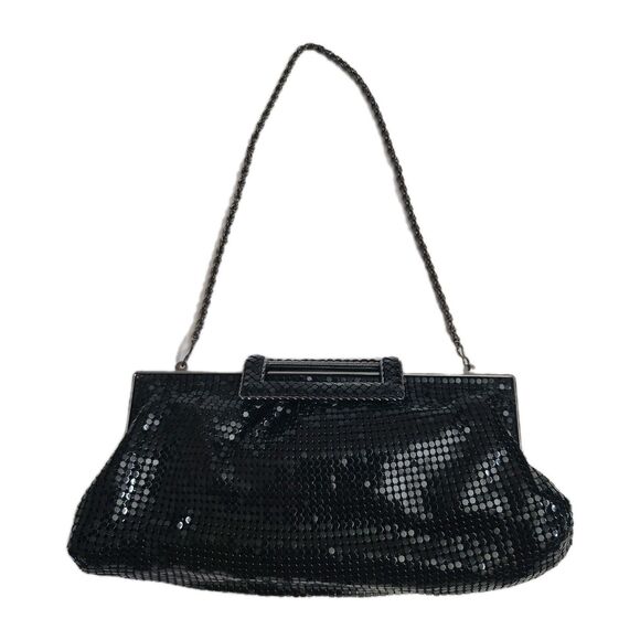 The Limited Black Sequin Handbag with Black Chain Handle Clasp Purse Wallet - Picture 4 of 10